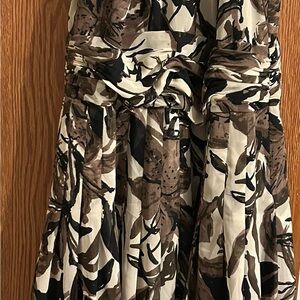 Jones Wear Brown and Black Abstract Midi Skirt